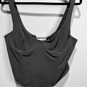 White Fox Boutique Black Bustier Top - Size XL